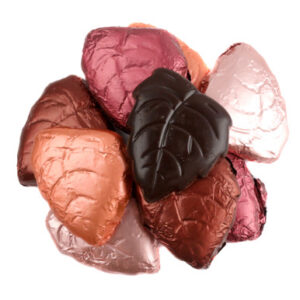 Madelaine Dark Chocolate Foiled Fall Leaves 5lb Bulk